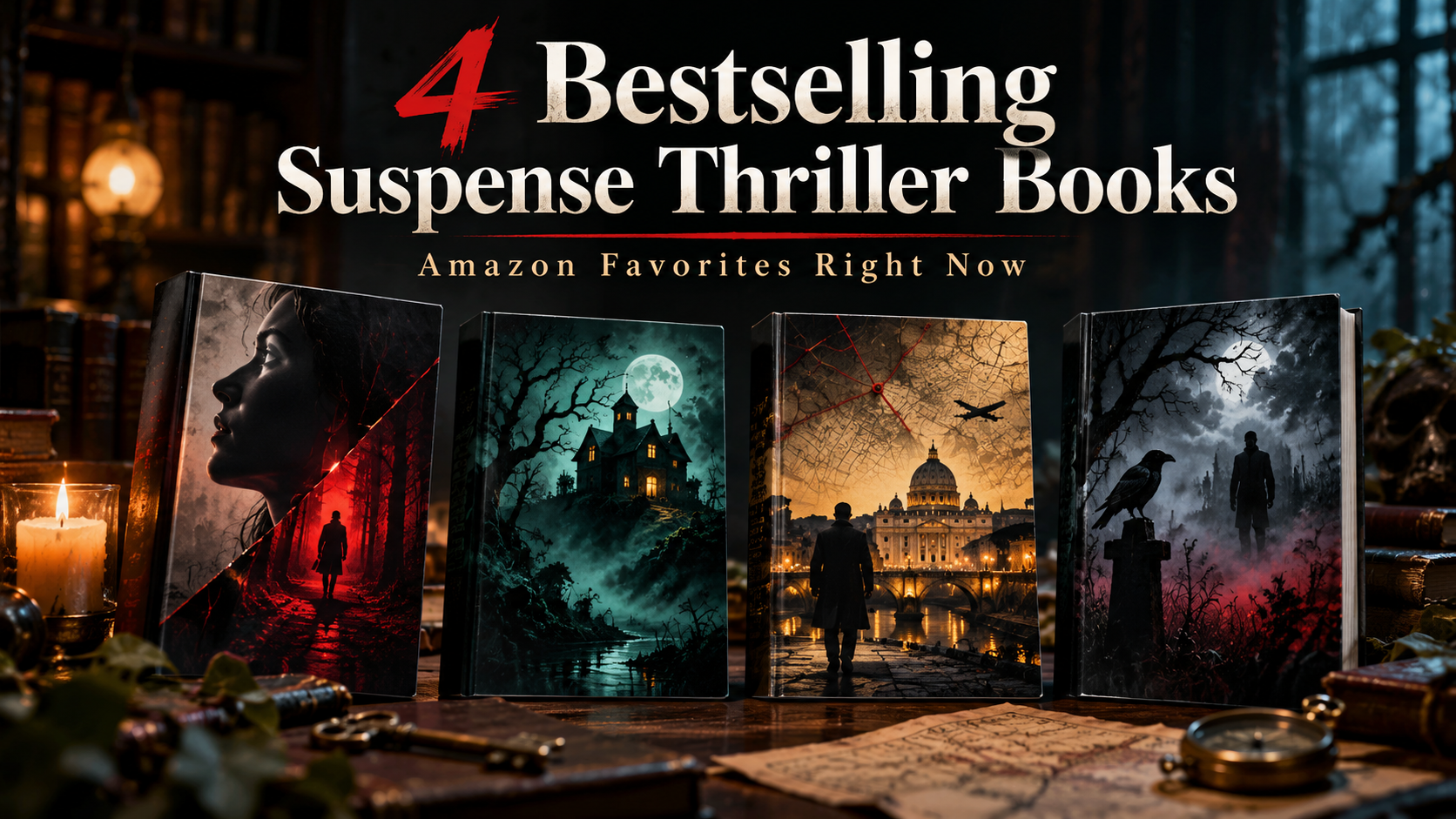 4 Bestselling Suspense Thriller Books on Amazon Right Now